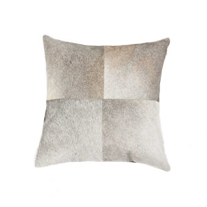 18" Tan Cowhide Throw Pillow