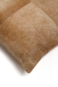 18" Tan Cowhide Throw Pillow