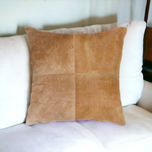 18" Tan Cowhide Throw Pillow