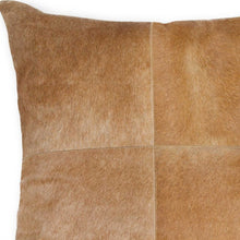 18" Tan Cowhide Throw Pillow