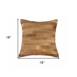 18" X 18" X 5" Brown  Pillow