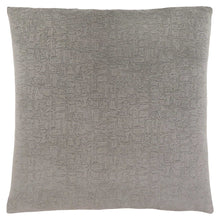 18" X 18" Dark Gray Velvet Polyester Mosaic Zippered Pillow