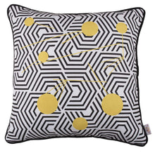 18"X18" Scandi Square Geo Printed Decorative Throw Pillow Cover