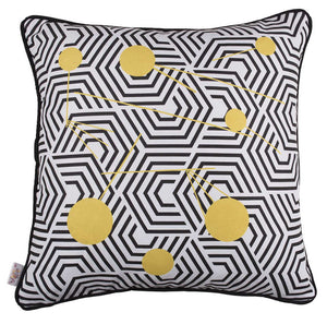 18"X18" Scandi Square Geo Printed Decorative Throw Pillow Cover