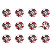 1.5" X 1.5" X 1.5" Ceramic Metal Multicolor 12 Pack Knob