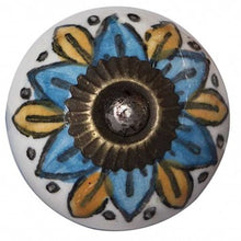 1.5" X 1.5" X 1.5" Ceramic Metal Multicolor 12 Pack Knob