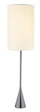 Black Nickel Finish Metal Tall White Shade Table Lamp