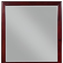 38" Dark Brown Square Wood Framed Mounted Dresser Mirror