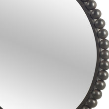 43" Black Abstract Metal Framed Accent Mirror