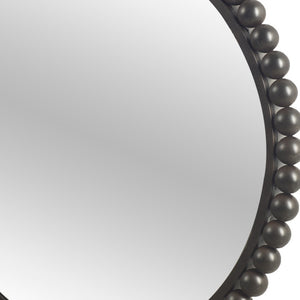 43" Black Abstract Metal Framed Accent Mirror