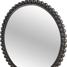 43" Black Abstract Metal Framed Accent Mirror