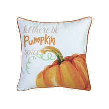 Set Of Four 18" Orange And White Pumpkin Spice Throw Pillow Covers