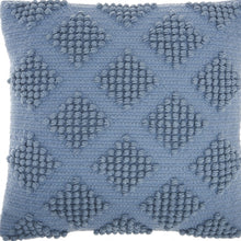 Soft Blue Textured Diamonds Throw Pillow