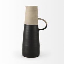 16" Black Ceramic Decorative Jug