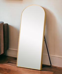 Gold Arched Full-length Standing Mirror