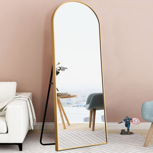 Gold Arched Full-length Standing Mirror