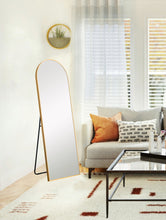 Gold Arched Full-length Standing Mirror