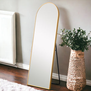 Gold Arched Full-length Standing Mirror