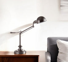 Silver Metal Swing Arm Table Lamp