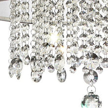 Primo Gold Finish Ceiling Lamp with Crystal Accents and White Shade