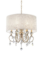 Stunning Brass Gold Finish Ceiling Lamp with Crystal Accents