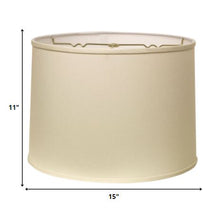 15" Ivory Throwback Drum No Slub Lampshade