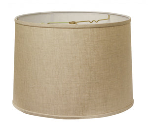 15" Dark Wheat Throwback Drum Linen Lampshade