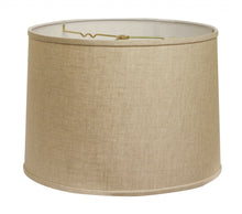 15" Dark Wheat Throwback Drum Linen Lampshade