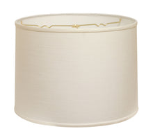 15" White Throwback Drum Linen Lampshade