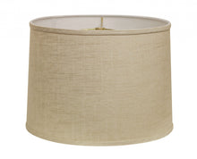 16" Light Wheat Throwback Drum Linen Lampshade