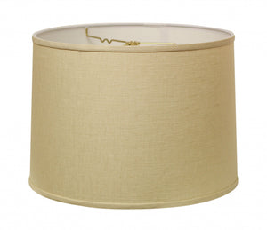 16" Parchment Biege Throwback Drum Linen Lampshade