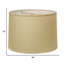 16" Parchment Biege Throwback Drum Linen Lampshade