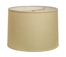 17" Parchment Biege Throwback Drum Linen Lampshade