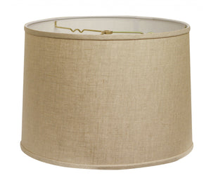 17" Dark Wheat Throwback Drum Linen Lampshade