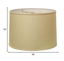 18" Dark Wheat Throwback Drum Linen Lampshade