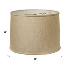 18" Dark Wheat Throwback Drum Linen Lampshade