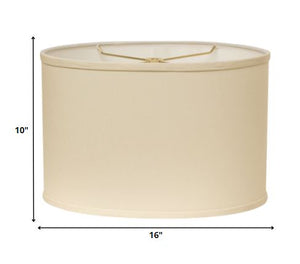 16" Ivory Throwback Oval No Slub Lampshade