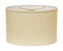 16" Parchment Biege Throwback Oval Linen Lampshade