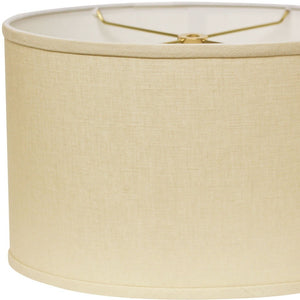 16" Parchment Biege Throwback Oval Linen Lampshade