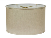 16" Parchment Biege Throwback Oval Linen Lampshade