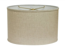 16" Parchment Biege Throwback Oval Linen Lampshade