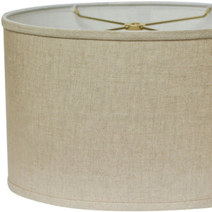 16" Parchment Biege Throwback Oval Linen Lampshade