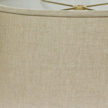 16" Parchment Biege Throwback Oval Linen Lampshade