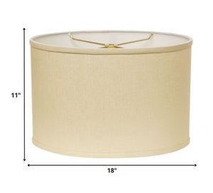 18" Dark Wheat Throwback Oval Linen Lampshade