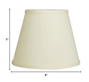 8" Ivory Hardback Empire No Slub Lampshade