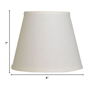 8" Parchment Biege Hardback Empire Linen Lampshade