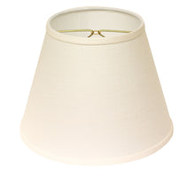 10" White Hardback Empire Linen Lampshade