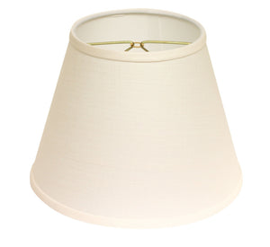 10" White Hardback Empire Linen Lampshade