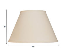 12" Ivory Premium Empire Slanted No Slub Lampshade