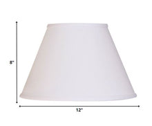 12" White Premium Empire Slanted No Slub Lampshade